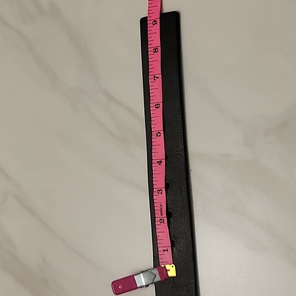 DIESEL 34 Vintage Y2K Black Leather Unisex Edgy Rocker Goth Silver Belt Buckle - Picture 14 of 16